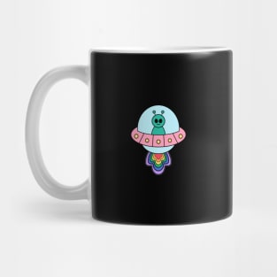 ufo alien pride rainbow Mug